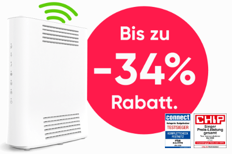 Bis zu 34 Prozent Rabatt auf die monatliche Grundgebühr. Jetzt im Oktober, jetzt bei PYUR.